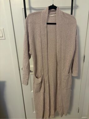 Cozy Long Open-Front Women’s Cardigan Sweater - Cream